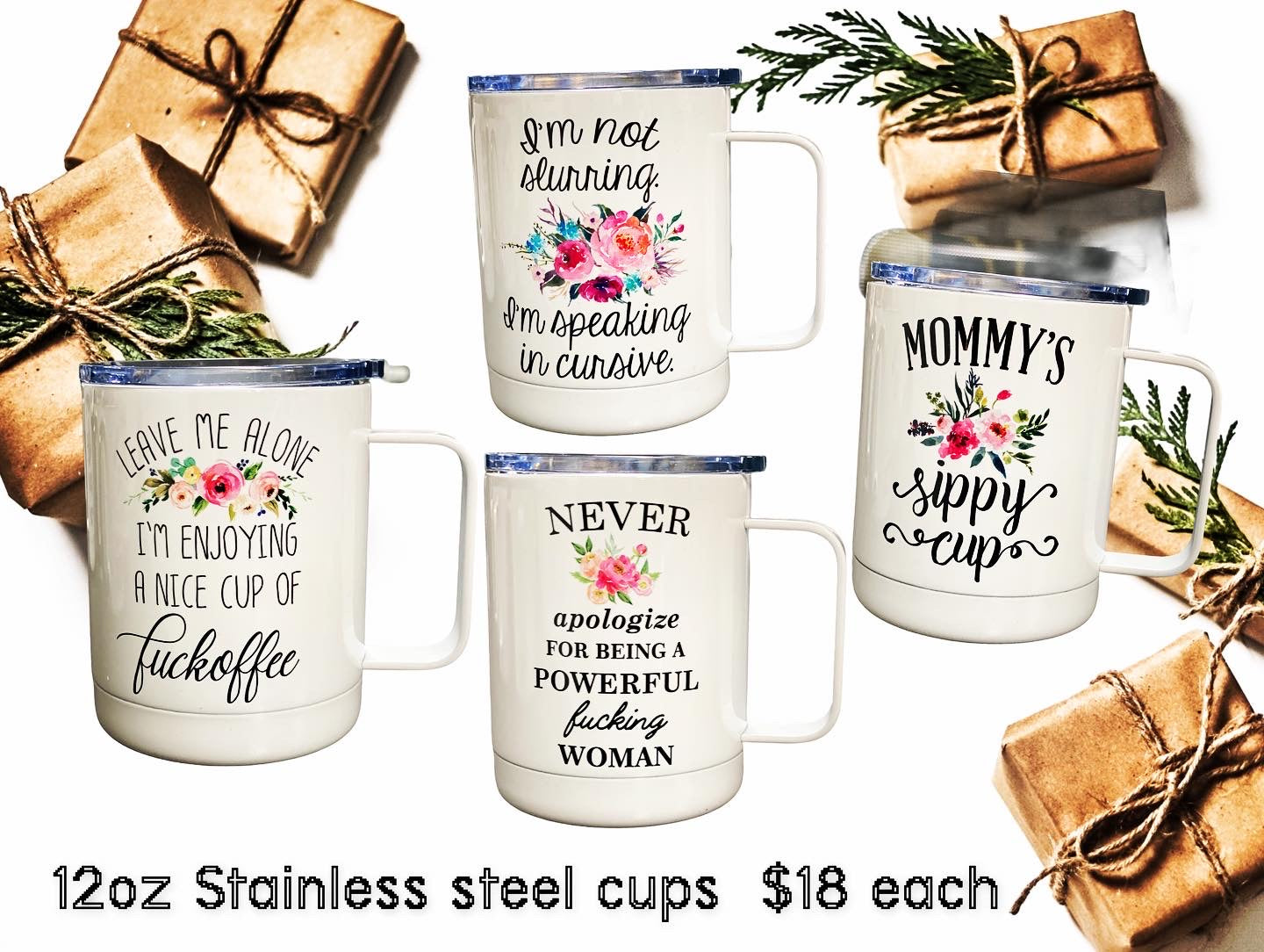 12 oz Stainless Steel Coffee Cups